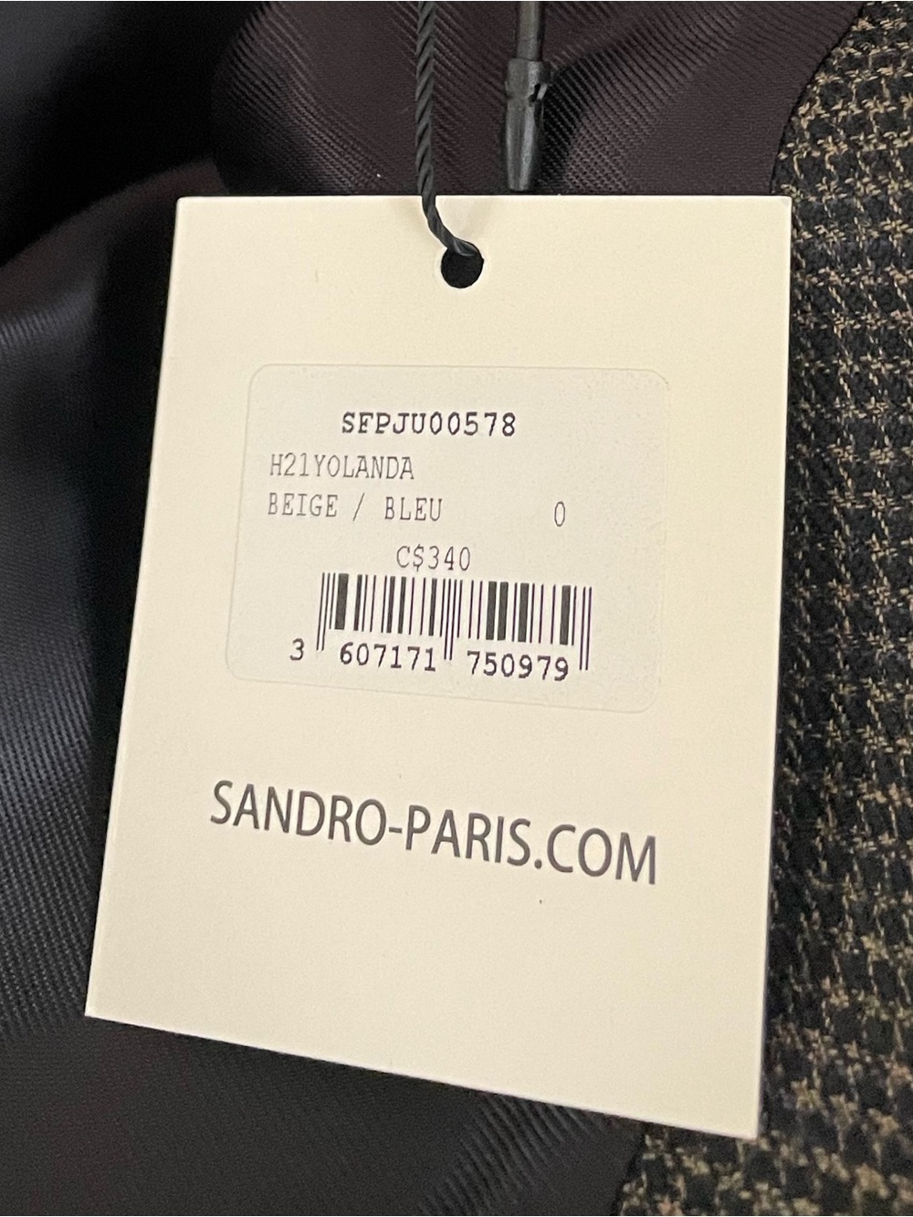 Sandro Yolanda Pleated Houndstooth Tweed Mini Skirt NWT Size XS Preppy Parisian - Picture 8 of 15